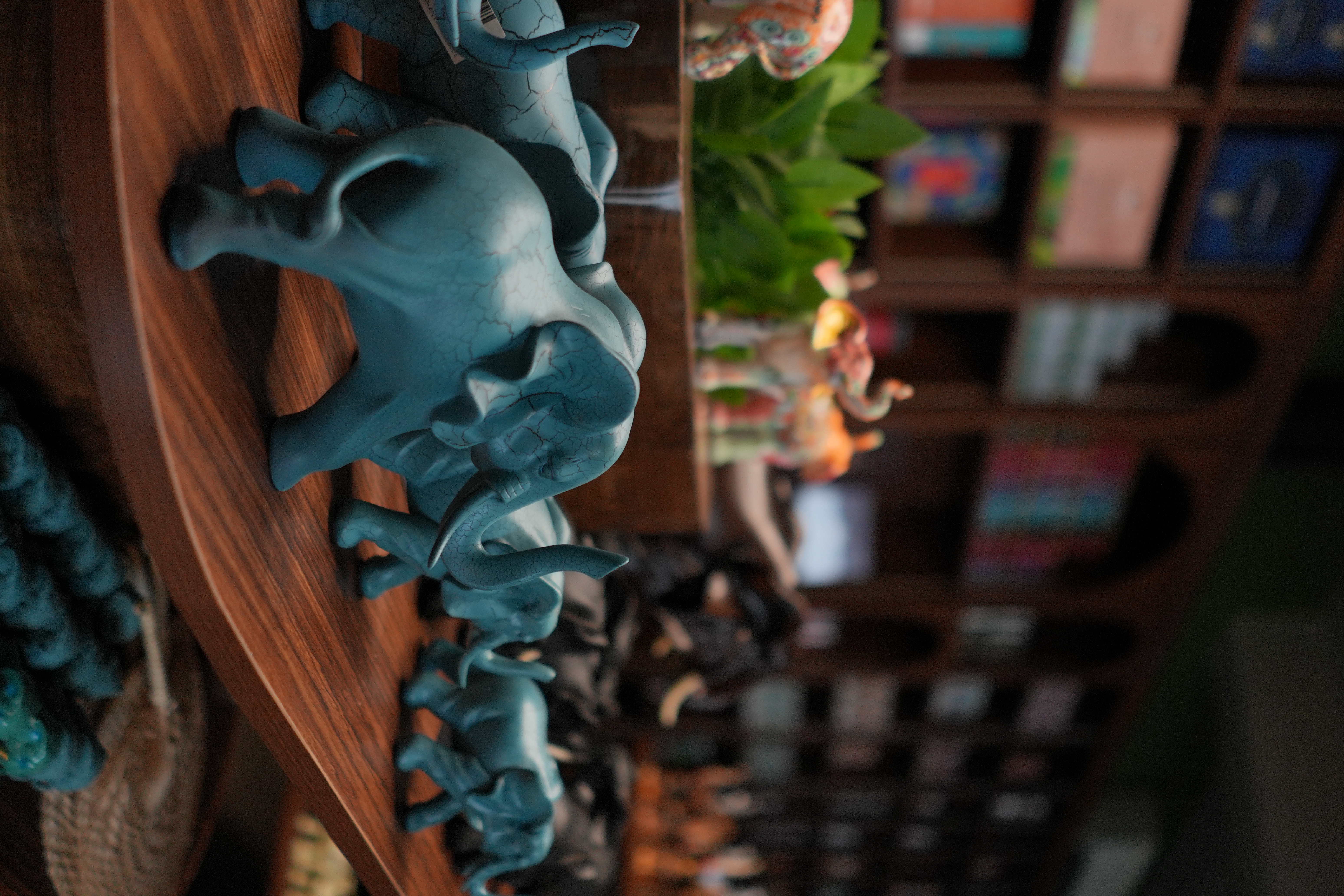 Teal Glazed Elephant